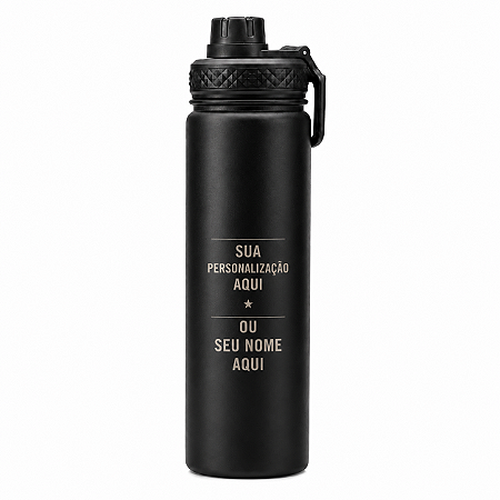 Garrafa Térmica Personalizada Nome Logo Frase Inox Premium