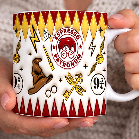 Caneca Harry Potter Porcelana 325ml 3D