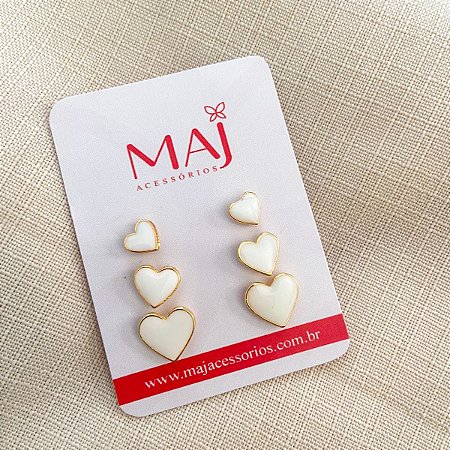 Trio Coração Branco