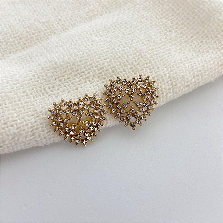 Coração Brilhoso Dourado