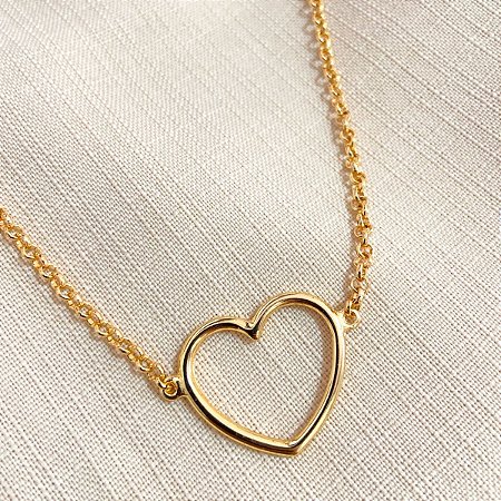 Colar Coração Vazado