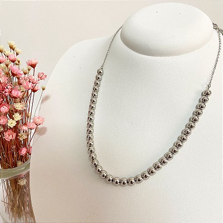 Colar Bolinha Prata