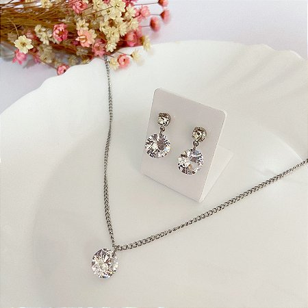 Conjunto Pedra em Aço Inox