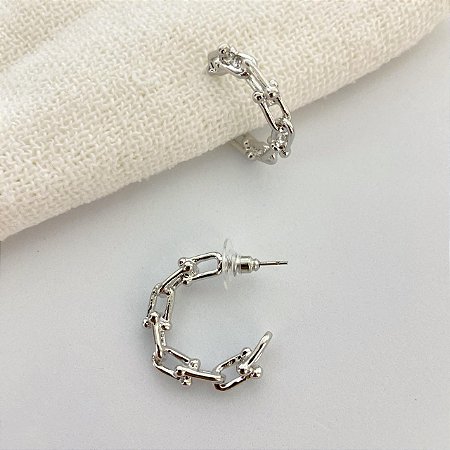 Argola Corrente Prata