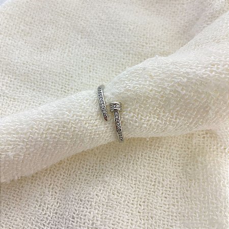 Anel Prego Regulável Prata