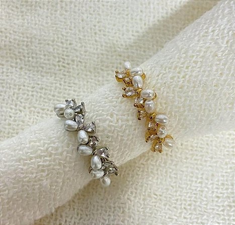 Anel Borboleta Perolado