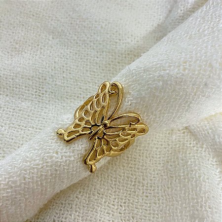 Anel Borboleta Dourado