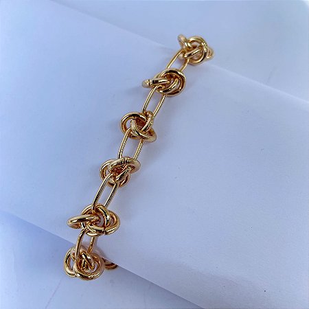 Pulseira Nó Dourada