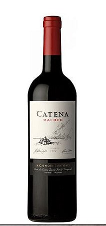 VINHO ARGENTINO  CATENA  MALBEC TINTO  750 ML