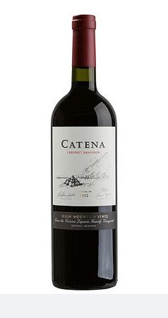 VINHO ARGENTINO  CATENA  CABERNET SAUVIGNON TINTO  750 ML