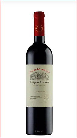 VINHO CHILENO COUSINO MACUL  ANTIGUAS CABERNET SAUVIGNON 750  ML