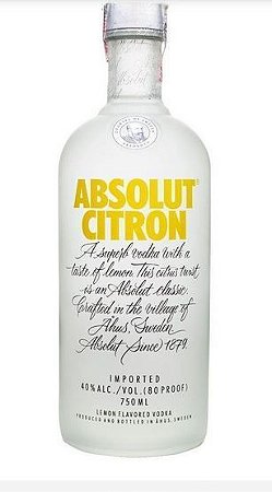 VODKA IMPORTADA  ABSOLUT  CITRON 750   ML