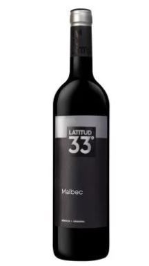 VINHO ARGENTINO  LATITUDE 33  MALBEC  TINTO  750 ML