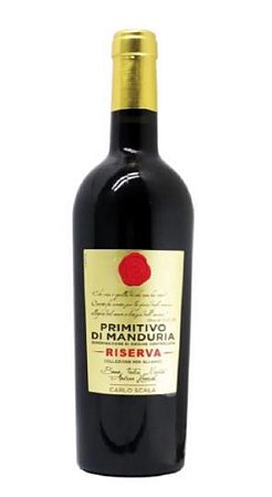 VINHO ITALIANO PRIMITVO DI MANDURIA RISERVA DOC CARLO SCALA 750 ML