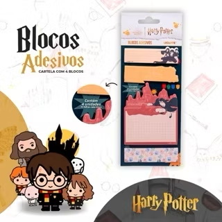 Post-it Harry Potter - Cartela Com 4 Blocos