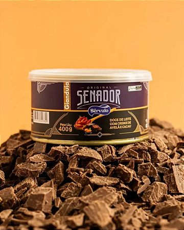 Doce de Leite com Creme de Avelã e Cacau Senador 400g Lata