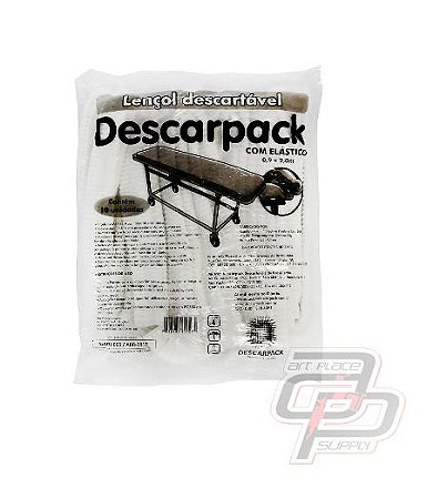 Lençol Descartável Para Maca C/ Elástico Pacote C/ 10 Unidades - Descarpack