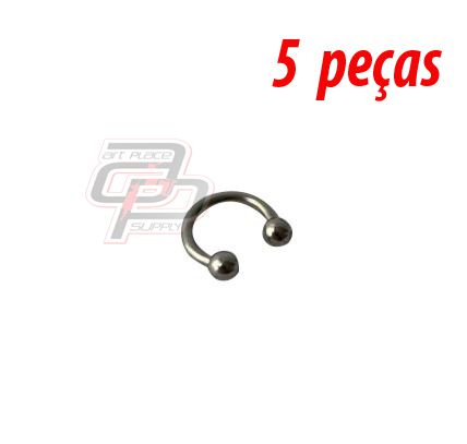 Piercing Circular Barbell (Ferradura) - 8mm - Espessura 1.2  (5 peças)