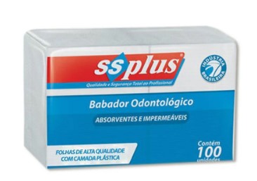 Babador Odontológico Descartável Branco 100 unidades -  SSPLUS