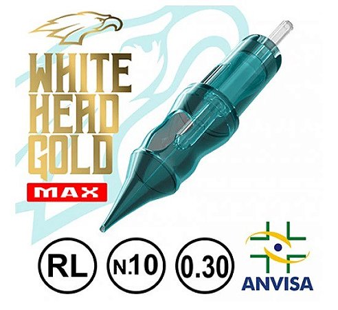 Cartuchos White Head Gold MAX  -   Traço / Round Liner - 1 Unidade