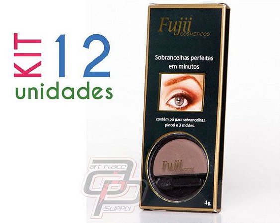 KIt Sombra para Sobrancelhacom 12 unidades(4gr) -  Fujii