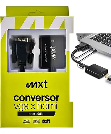 Cabo Conversor VGA para HDMI com Áudio USB JC-AD-VGA
