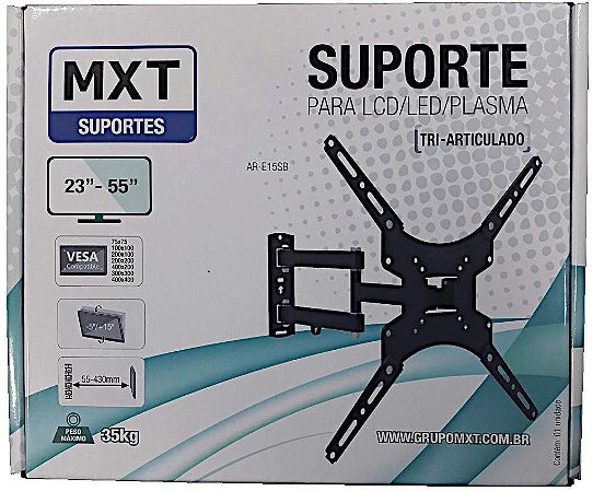 Suporte De TV Tri-Articulado 23 a 55", até 35KG AR-E15SB MXT