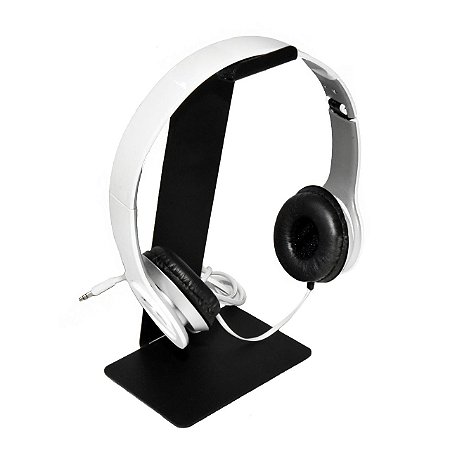 Suporte De Mesa Fone De Ouvido Headphone Headset Universal Preto