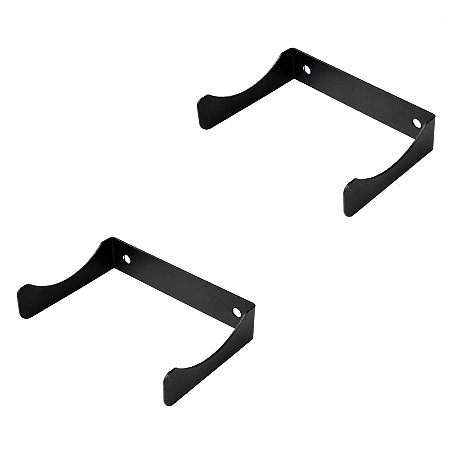 02 Suportes De Parede De Garrafa Sterk Em Aço Carbono 12cm Decoração Adega Coleção Exposição