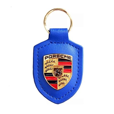 Chaveiro Automotivo de Couro Porsche - Azul
