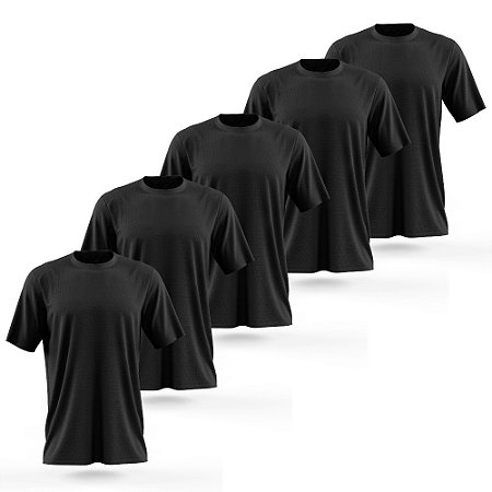 Camiseta Dry-Fit Real Essentials 5 Unidades | Manga Curta Gola V