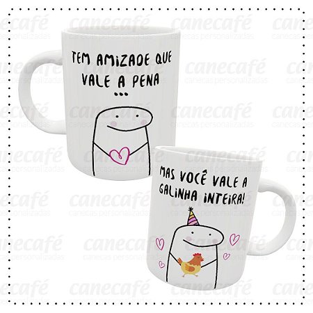 Caneca cerâmica 325ml - Amizade Galinha