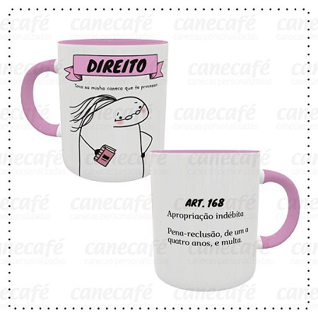 Caneca cerâmica 325ml - Direito - Rosa