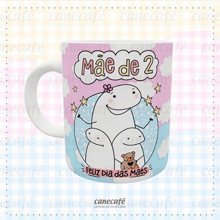 Caneca cerâmica 325ml - Flork - Mãe de 2