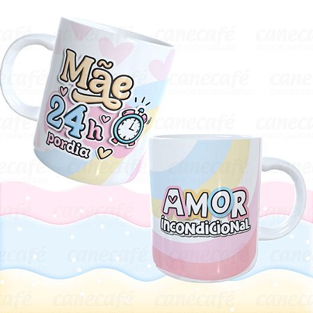 Caneca cerâmica 325ml - Mãe 24hrs