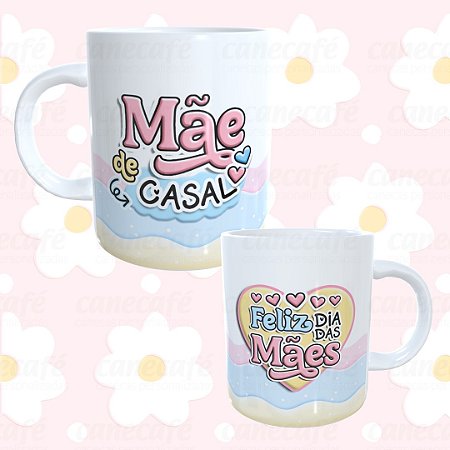Caneca cerâmica 325ml - Mãe de Casal