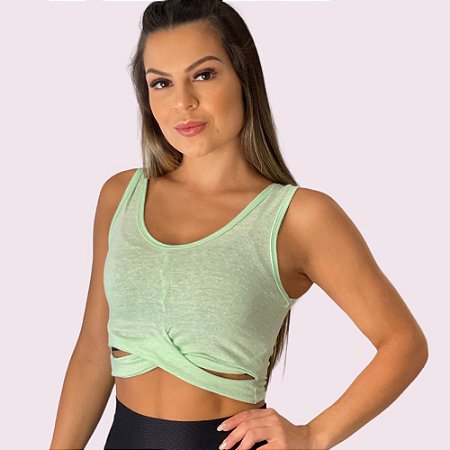 Cropped Cecilia Podrinha Verde