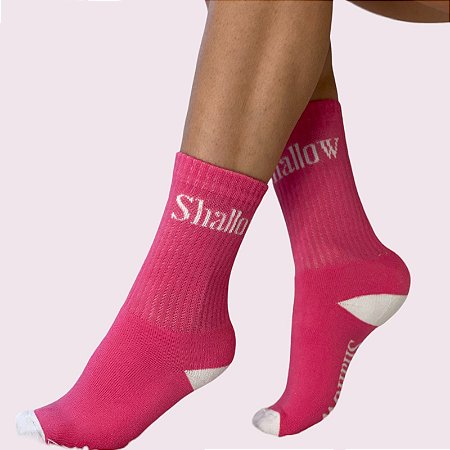Meia Shallow Rosa