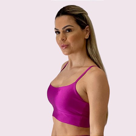 Top Isa Metalizado Fúcsia