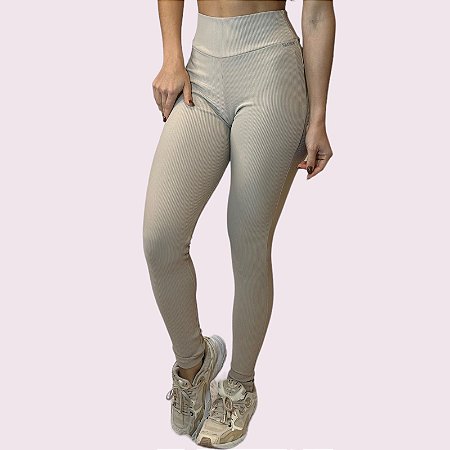 Legging Kim Cotelê Nude