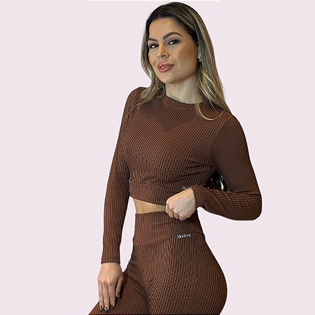 Cropped Mel Canelado Chocolate