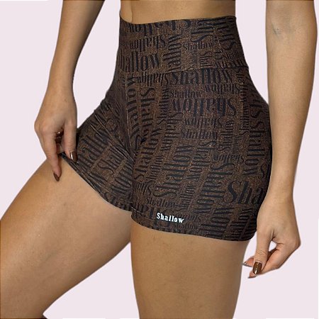 Shortinho Empina Bumbum Estampa Shallow Coffee