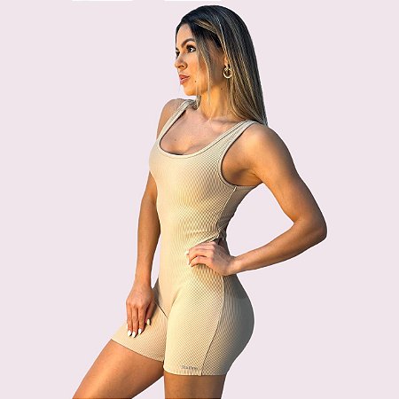 Macacão Alexa Cotelê Nude