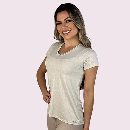 Camiseta Manga Curta Dry Fit Off White