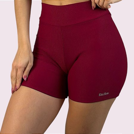 Shorts Cós V Cotelê Cereja