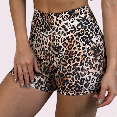 Shortinho Empina Bumbum Estampa Onça