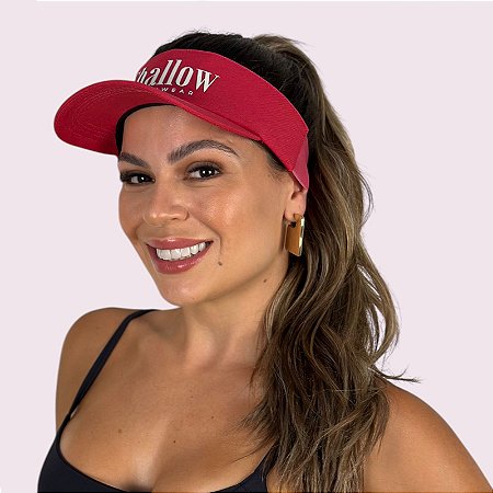 Viseira Shallow Pink com Branco