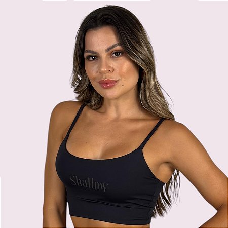Top Isa Suplex Preto com Shallow Preto