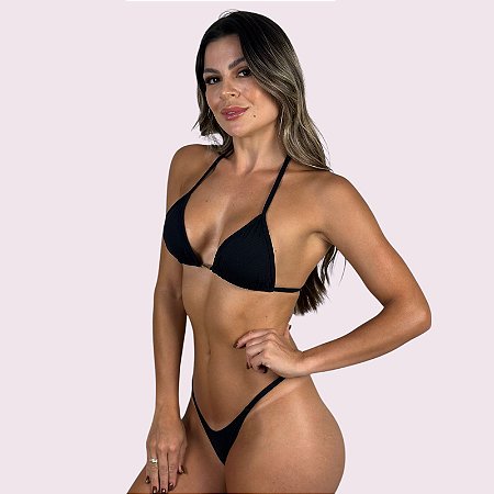 Biquíni Dubai Texturizado Preto