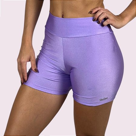 Shorts Cós V Metalizado Lavanda